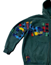 Load image into Gallery viewer, EXCLUSIVE TERRY FLEECE ZIP HOODIE - GREEN STITCH