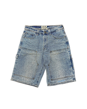 Load image into Gallery viewer, RHINESTONE BAGGY CARPENTER JORTS
